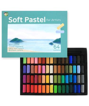 HA SHI Soft Chalk Pastels  64 colors + 2pcs Non Toxic Art Supplies  Drawing Media for Artist Stick Pastel for Professional  Kids  Beauty Nail Art  Pan Chalk Pastel 64 colors Short