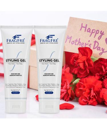 FRAGFRE Firm Hold Hair Gel 8 oz - Fragrance Free, Paraben Free, Hypoallergenic Styling Gel - Vegan & Gluten Free - Non-Irritating Formula - 1 Pack, 8 Fl Oz - Buy Online on SooperMarket.com