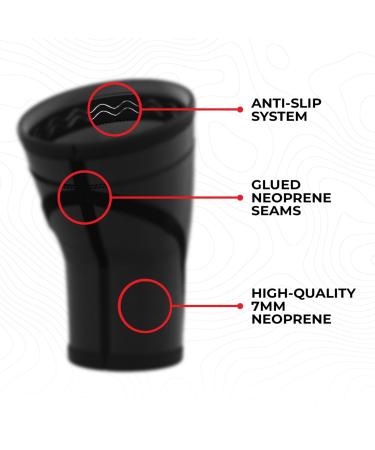 Warm Body Cold Mind Premium 7mm Neoprene Knee Sleeves - Anti-Slip Compression Support for Strength Sports & Weight Lifting - XXL Black/Pink (39.5-43cm) - Buy Online on SooperMarket.com
