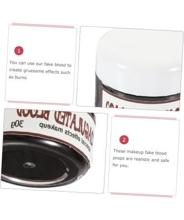 DOITOOL 4 Pcs Simulated Plasma Dress up Blood Fake Blood Prop Makeup Carrier Fake Wound Blood Wax Fake Blood for Face Halloween Blood Special Effects Makeup Kit Props Make up Edible Syrup 5.5X5.5X3.6CMx2pcs Dark Redx2pcs - Buy Online on SooperMarket.com