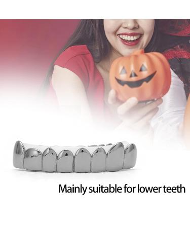 18K Gold Lower Teeth Hip Hop Grills - Halloween Festival Decoration Accessory for Men & Women (Black) - Buy Online on SooperMarket.com