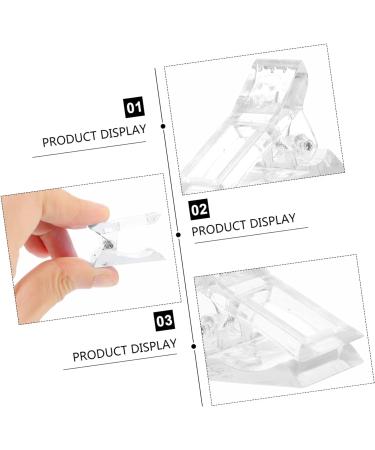 Mikinona 12pcs Nail Clip Nail Fixing Clips Nail Binder Clips Led Builder Clamps Nail Tip Fixing Clamp Nails Kits Manicure Extension Led Kit Finger Clip White Plastic Shaping Mold Clamp 4X3X2CM White - Buy Online on SooperMarket.com