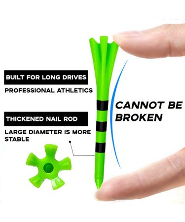 ENHUA Golf Plastic Tees 120 Pack - Unbreakable 3-1/4 Inch Long Blue Tees - Low Friction Bulk Tees - Mixcolor - Buy Online on SooperMarket.com