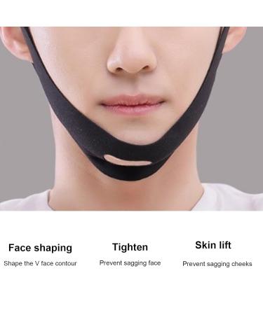 Men's Facial Slimming Strap | Elastic Double Chin Reducer & V-Line Mask | Firming Bandage for Anti-Sagging | Reusable Face Lifting Solution - Buy Online on SooperMarket.com