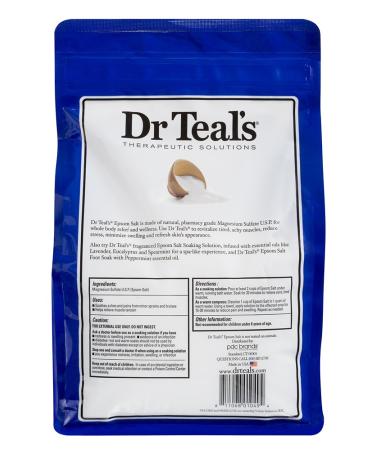 Dr Teals Unscented Epsom Salt Soaking Solution 96 oz (Pack of 6) - Buy Online on SooperMarket.com