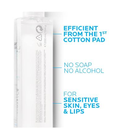 La Roche-Posay Micellar Cleansing Fluid for Sensitive Skin - 200ml Unscented | International Shipping Available - Buy Online on SooperMarket.com