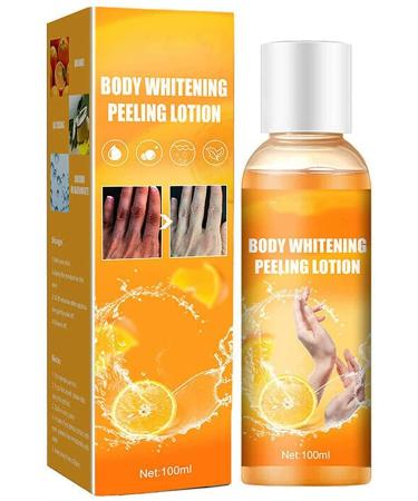 Body Whitening Cream Peeling Lotion Orange Peel Skin Peeling Cream For Dark Skin Improves Body Skin Lightening Brightening exfoliate Removes Dirt Tightens Pores (1PC)