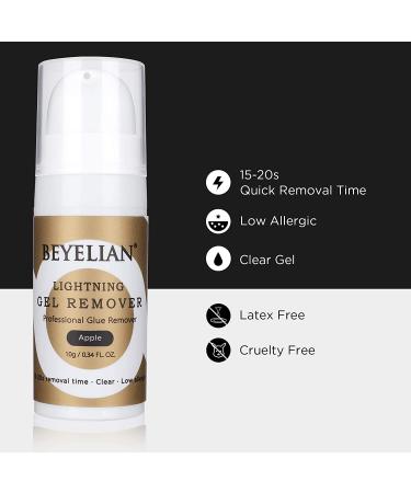 BEYELIAN Apple Scented Professional Lash Extension Remover - No Burn Gel Formula for Gentle Lash Glue Removal - Buy Online on SooperMarket.com