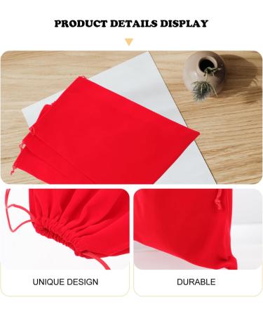 Mikinona 3pcs Hair Dryer Storage Bag Practical Storage Pouches Blow Dryer for Curly Hair Flannel Red - Buy Online on SooperMarket.com