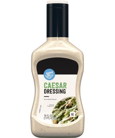 Amazon Brand - Happy Belly Creamy Caesar Dressing, 16 Fl Oz Caesar 16 Fl Oz (Pack of 1)