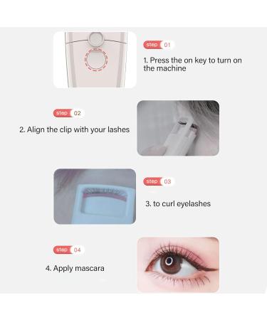 Verdant Touch Apricot Heated Lash Curler Heated Eyelash Curler USB Chargeable Electric Lash Curler 2 Gears Portable Long Lasting Heating Apricot - Buy Online on SooperMarket.com