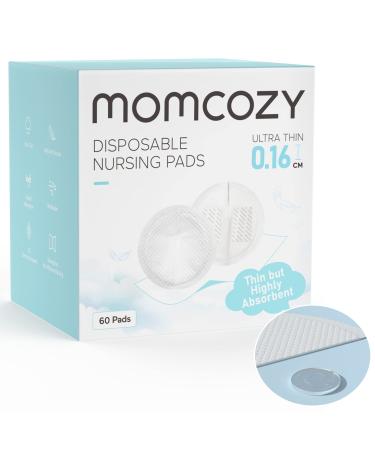 Momcozy Ultra-Thin Disposable Nursing Pads Ultra-Absorbent and Breathable Portable Breast Pads for Mothers Keep Dry Continuously Make Breasts Light and Unburdened Individually Packaged(60 Count) Ultra Thin 60 Count(Pack of 1)