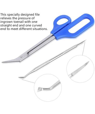 Long Handled Toenail Scissors Clippers Perfect for Thick Toe Nails Easy Reach Handle Unique Design Ergonomic Cuticle Scissor Ingrown Toenail File - Buy Online on SooperMarket.com
