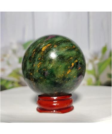 Natural Sphere Emeralds and Ruby Symbiotic Crystal Ball Natural Gemstones Hand Polished Spheres Quartz 1pc (Color : 210-220) - Buy Online on SooperMarket.com