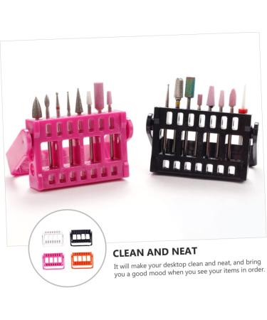 WOONEKY 4pcs 16 Grinding Head Display Stand Vintage Hair Comb Nail Bit Storage Manicure Drill Bits Drill Bit Case Toolbox Nasal Trimmers for Men Drill Bit Organizer Take Away Nail Drill Pp - Buy Online on SooperMarket.com