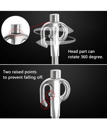 Durable Stainless Steel Dog Mooring Stake | Strong & Reliable for Yard Camping & Beach - Buy Online on SooperMarket.com