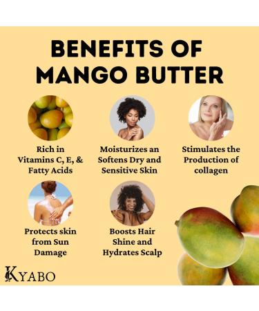 Kyabo 100% Pure Mango Butter Raw Organic & Unrefined - Chemical-Free Natural Skin Moisturizer (5 lb) - Buy Online on SooperMarket.com
