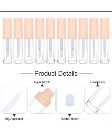 10pcs CAIYA Lip Gloss Containers with Large Brush - 9ml Empty Tubes for DIY Lipgloss (Light Orange) - Buy Online on SooperMarket.com
