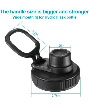 Hydro Flask Wide Mouth Spout Lid - Replacement Chug Lid with Big Handle - BPA-Free - Black - Buy Online on SooperMarket.com