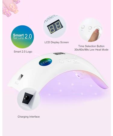 SunuV UV LED Nail Lamp for Gel Nails - 30/60/99S Timer Infrared Sensor LCD Display - Perfect Valentine's Day Gift for Women - Home & Salon Use - Buy Online on SooperMarket.com