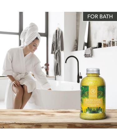 100% Natural Ylang Ylang Bathing Salt 600g | Stress Relief Sleep Aid & Aromatherapy | Spa Quality Relaxation - Buy Online on SooperMarket.com