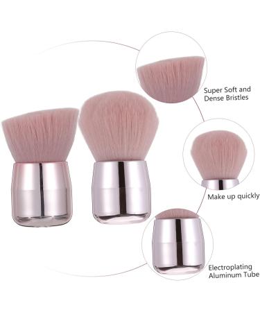 2pcs Mushroom Head Stucco Blush Brush Foundation Brush Mineral Brush Foundation Makeup - Buy Online on SooperMarket.com
