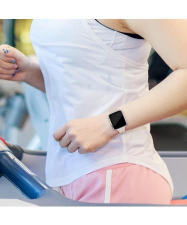 Ultra Thin Silicone Sport Band for Apple Watch 38/40/41mm - #A Starlight | Compatible with iWatch Series 1-8/SE | Slim Replacement Wristband for Men and Women - Buy Online on SooperMarket.com