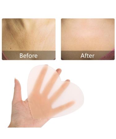 Silicone D collet Pad - Anti-Wrinkle & Lifting Transparent Self-Adhesive Chest Pad | Washable & Reusable (Heart Shape) - International Shipping Available - Buy Online on SooperMarket.com
