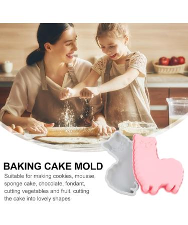 2pcs Silicone Mold DIY Mold Treat Silicone Ice Cube Trays Animal Cake Fudge Making Mold Dessert Silicone Loaf Alpaca Candy Mold De para Gelatinas Fondant Silica Gel Chiffon Cartoon 21.2X16.2X3CM Assorted Color 3 - Buy Online on SooperMarket.com
