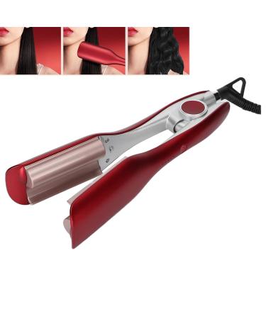 U-Shaped Curling Iron | Portable Hair Curler with 5 Adjustable Modes | Safety PTC Heating - Red - Buy Online on SooperMarket.com