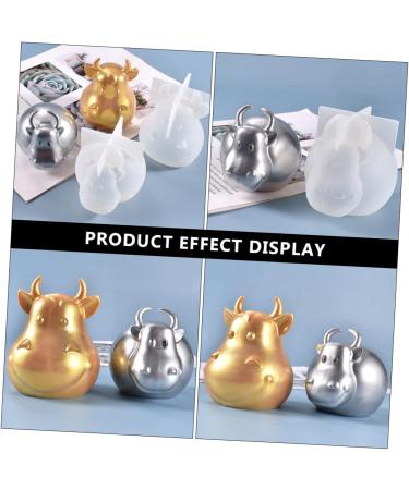 Anneome Resin Molds Cow Silicone Mold Cow Keychain Clear Epoxy Candy Molds Cow Shaped Cattle Shaped Mould Pendant Soap White 6.9X7.2CM - Buy Online on SooperMarket.com