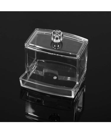 Q Tips Cotton Swab Holder | Acrylic Organizer for Cotton Pads & Makeup - Ideal Pharmacy & Bathroom Solution - Buy Online on SooperMarket.com