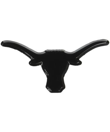 UTX University of Texas Longhorns 3d Black Onynx Premium Metal Emblem Car Truck Motorcycle Bevo "Hook'em Horns" with NCAA College Logo
