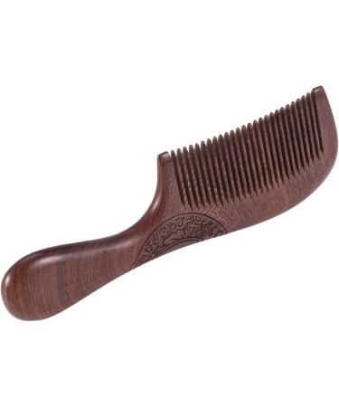 BYCUFF Unisex Sandalwood Comb Women Men Home Travel Wood Anti-Static Fine-Tooth Comb Wooden Handles Hair Comb - Buy Online on SooperMarket.com