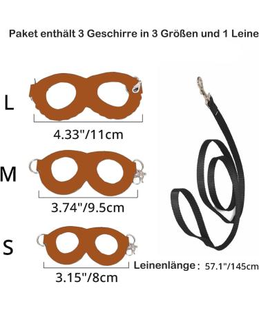 3 Pack Sugar Glider Harness and Lead Set Small Animal Training Walking Vest for Squirrel Hamster Rat (Brown) - Buy Online on SooperMarket.com
