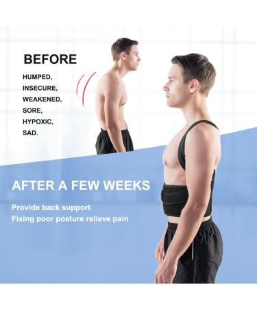 Back Brace Posture Corrector for Women Men -Adjustable and Breathable Support Scoliosis Back Brace for Waist Back and Shoulder Pain - Improve Back Posture for Body Correction and Lumbar Support XL(37"-42") - Buy Online on SooperMarket.com