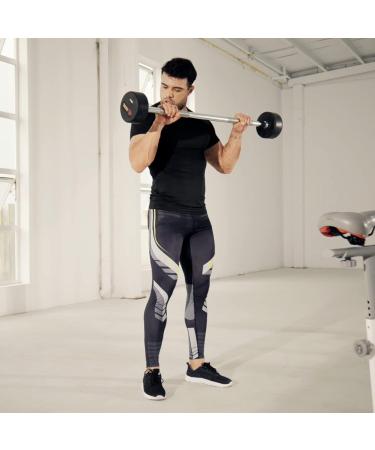 OEBLD Compression Pants Men UV Blocking Running Tights 1 or 2 Pack - Black Gym Leggings for Athletic Workout | Large Size - Buy Online on SooperMarket.com