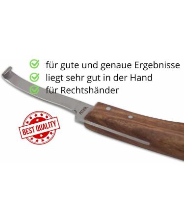 AMKA PRO Narrow Hoof Knife - Right Cutting Carbon Steel with Ergonomic Handle | Ideal for International Shipping - Buy Online on SooperMarket.com