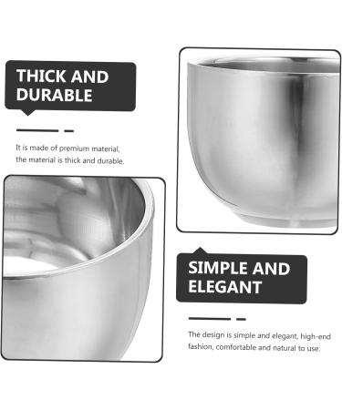 Beaupretty 3ST Professional Shaving Foam Cups - Double-Walled Stainless Steel Beard Kit for Men | International Shipping Available - Buy Online on SooperMarket.com