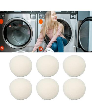 Wool Drying Balls - Eco-Friendly Odour Removal Fabric Softener | Reusable 6 Pieces for Static Reduction in Laundry - Buy Online on SooperMarket.com