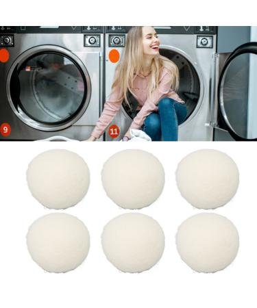 Wool Drying Balls Laundry Drying Balls 6pcs Wool Drying Balls Reusable Skin Friendly Static Reduction Time Saving Fabric Softener for Clothes Laundry (6cm)