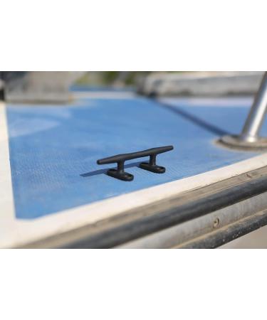 MIZUGIWA 4 Inch Boat Cleat Marine 316 Stainless Steel Open Base Deck Cleat Black - Set of 2 - Buy Online on SooperMarket.com