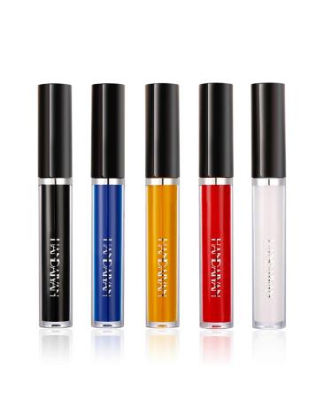 Vigcebit lip stain set 5 pcs.Long -lasting DIY LIP Plumper Gloss Natural |LipGloss MakeUp Artist must haves 0.1 oz for date party wedding bar dance camping office school