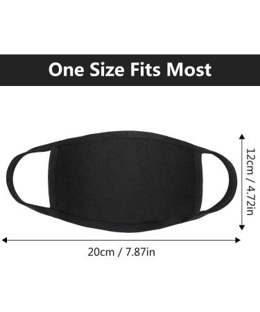 Reusable Black Cotton Face Masks - 8 Pack | Fashionable & Washable | Eco-Friendly Protection - Buy Online on SooperMarket.com