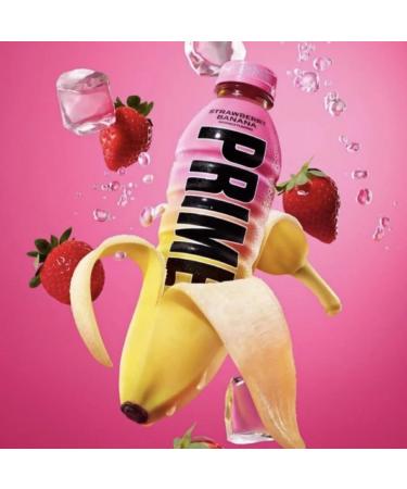 Prime Hydration Strawberry Banana 500ml Logan Paul & KSI American Prime Drink - Limited Edition - Buy Online on SooperMarket.com