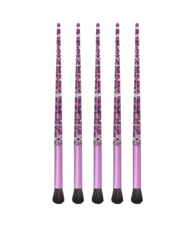 5-Piece Purple Handles Makeup Brushes Set - Eye Shadow & Concealer Beauty Tools for Flawless Makeup - Buy Online on SooperMarket.com