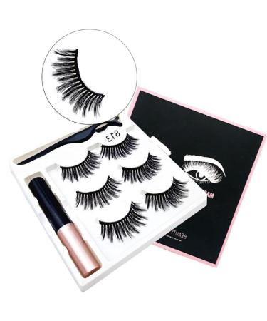 Magnetic Eyelashes And Eyeliner Kit 3 Pairs Reusable Magnetic Lashes With Eyeliner 3D Natural Look False Eyelashes Magnetic Eyelashes Natural Looking Lashes