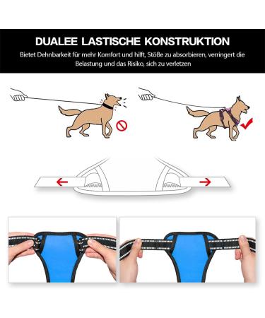 POPOT No-Pull Dog Harness - Reflective Pet Vest for Training & Walking - Control Handle - Blue (Small) - Buy Online on SooperMarket.com