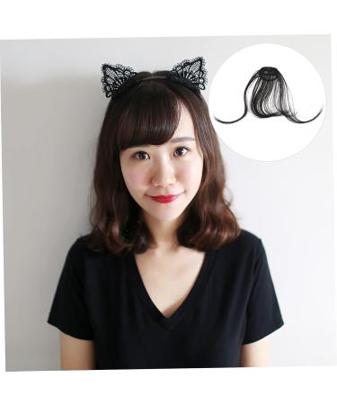 Didiseaon Piece Hair Clips for Women Hat Wigs for Women Braided Hair Clips Dark Brown Hair Extensions Hair Extensions Real Human Hair Clip on Fringe Hair Toppers for Women Xuchang Miss Bangs medium Black - Buy Online on SooperMarket.com