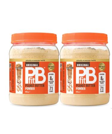 PBfit Peanut Butter Powder - Gluten Free High Protein 87% Less Fat Natural Nut Butter Spread - Powdered Peanut Butter from Real Roasted Pressed Peanuts - 850g PACK of 2